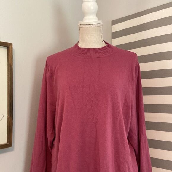 Torrid Dusty Pink Mock Neck Pullover Sweater Size 3 - Picture 2 of 8